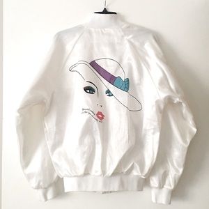 White Beauticontrol Bomber Jacket